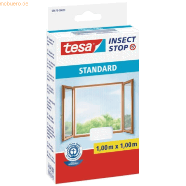 24 x Tesa Fliegengitter tesa Insect Stop Standard für Fenster 1x1m wei