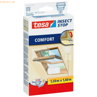 5 x Tesa Fliegengitter tesa Insect Stop für Dachfenster 1,20x1,40m wei