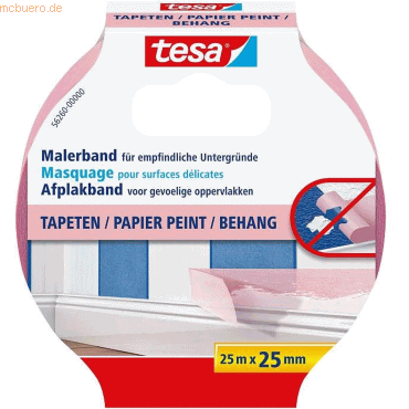 12 x Tesa Malerband Tapeten 25mx25mm rosa