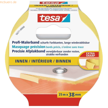 8 x Tesa Profi-Malerband Innen 25mx38mm gelb