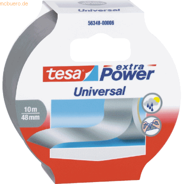 6 x Tesa Klebeband extra Power 10mx48mm silber