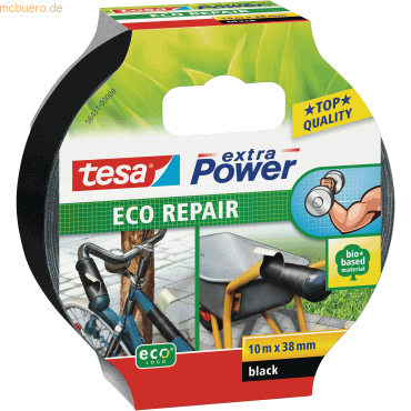 8 x Tesa Gewebeband Extra Power Universal ecoLogo 38mmx10m schwarz