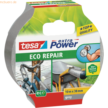 8 x Tesa Gewebeband Extra Power Universal ecoLogo 38mmx10m grau