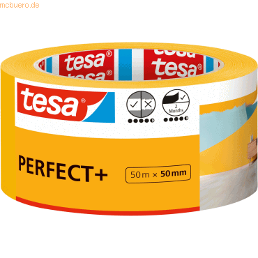 4063565090875 - TESA 56538 - tesa Malerband Perfect+ Innenbereich 50 m x 50 mm