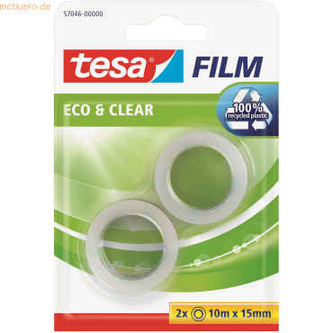 4042448164933 - Film eco & klar 57046-00-00 (lxl) 10 mx 15 mm klar 2 rolle(n) - Tesa