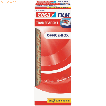 12 x Tesa Klebefilm tesafilm transparent 19mmx33m 8 Rollen