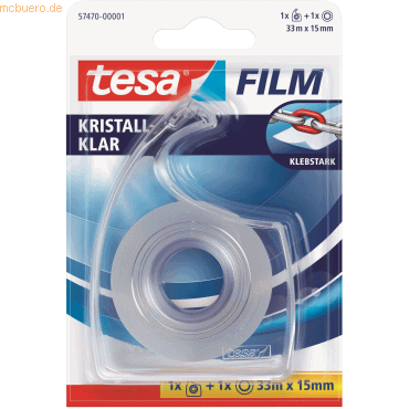 7 x Tesa Klebefilm tesafilm kristall-klar 15mmx33m 1x Rolle+EasyCut Ha