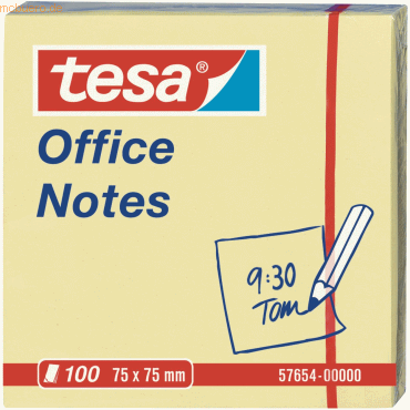 12 x Tesa Haftnotizen tesa Office Notes 75x75mm 100 Blatt gelb