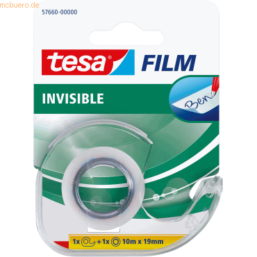 4042448898708 - Klebefilm Invisible PP unsichtbar beschriftbar 10mx19mm + Abrolle