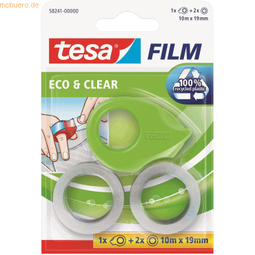 9 x Tesa Klebebandabroller Mini ecoLogo + 2x Klebefilm Eco &amp; Clear