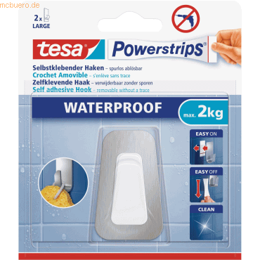 4042448392824 - 6 x Klebehaken Powerstrips Edelstahl Kunststoff L Tragfähigkeit 2 4042448392824 - 6 x Klebehaken Powerstrips Edelstahl Kunststoff L Tragfähigkeit 2