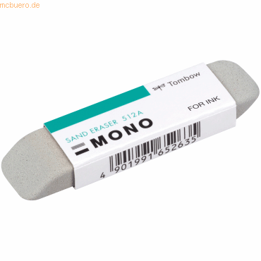 4901991652635 - Tombow Naturkautschuk-Radierer MONO sand grau für Tinte