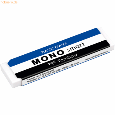 4901991653212 - Tombow Kunststoff-Radierer MONO smart weiß extra schmal