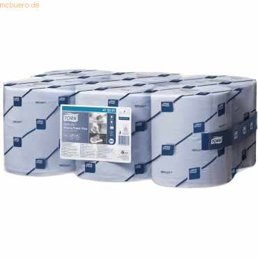 3133200062770 - TORK Reflex™ Starke Mehrzweck-Papierwischtücher Blau M4 SmartCore® 6 × 450 Blatt 473391 Anzahl 2700 St