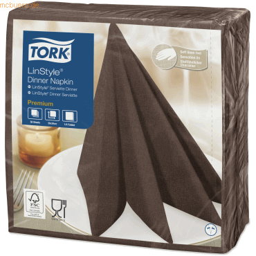 3133200074131 - TORK Servietten LinStyle® Premium kakao 1-lagig 195 x 195 cm 50 St 3133200074131 - TORK Servietten LinStyle® Premium kakao 1-lagig 195 x 195 cm 50 St