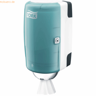 7322540430363 - TORK Hand- und Wischtuchspender mit Innenabrollung HxBxT 333 x 193 x 172 mm türkis weiß ab 4 Stk 7322540430363 - TORK Hand- und Wischtuchspender mit Innenabrollung HxBxT 333 x 193 x 172 mm türkis weiß ab 4 Stk