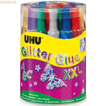 4026700390513 - Uhu Klebstoff Young Creativ Glitter Glue 20ml VE=24 Tuben farbig sorti