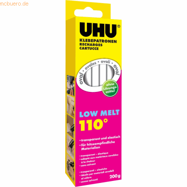 10 x Uhu Klebepatronen Low Melt 200g