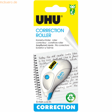 4026700503500 - 6 x Uhu Korrekturroller Correction Roller mini 65mx5mm