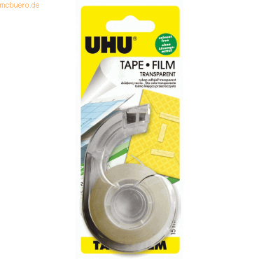 12 x Uhu Klebefilmabroller Tape Film 15mmx33m transparent gefüllt