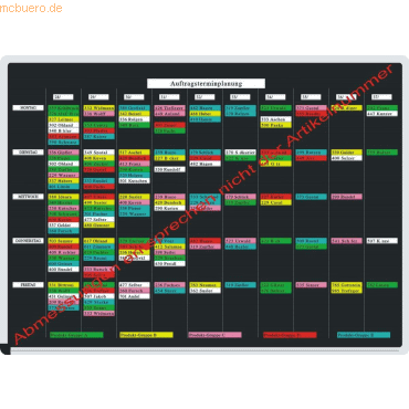 4024158034386 - Terminplanungs-Set Planrecord-Stecktafel für 7 Positionen pro