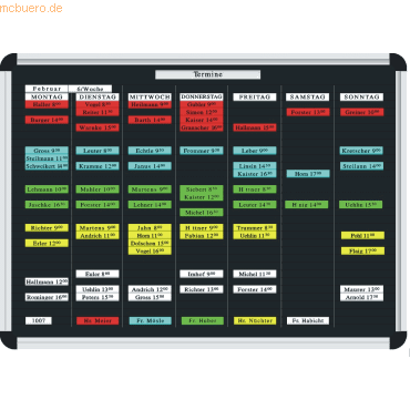 4024158020051 - Stecktafel Planrecord B620xH770xT22mm schwarz