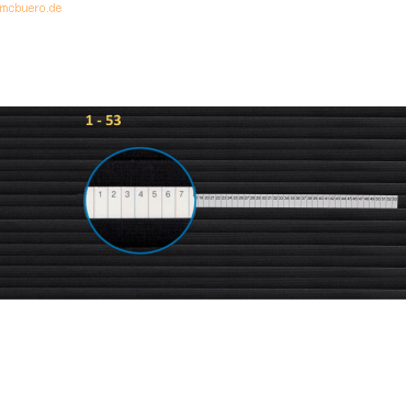 Ultradex Zahlenreihe 1-53 5mm Strichabstand BxH 265x32mm VE=6 Streifen