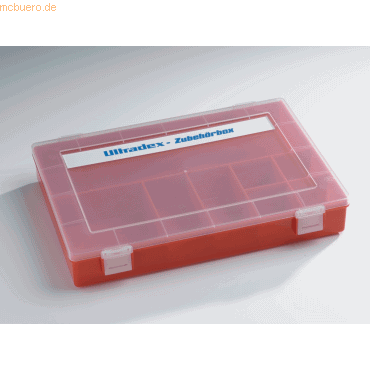 Ultradex Zubehörbox für Einsteckkarten L335xB225xH55mm rot