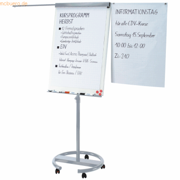 4024158188782 - Flipchart fahrbar 74x95cm mit 2 Tragarmen