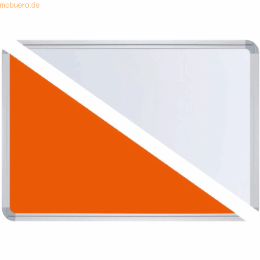 4024158776576 - Stellwandtafel Pinntafel Whiteboard B1400xH600xT22mm orange w