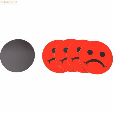 4024158203386 - Magnetsymbole Smily traurig 50mm rot 4024158203386 Ultradex