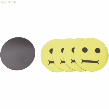4024158203409 - Magnetsymbole Smily neutral 50mm gelb 4024158203409 Ultradex