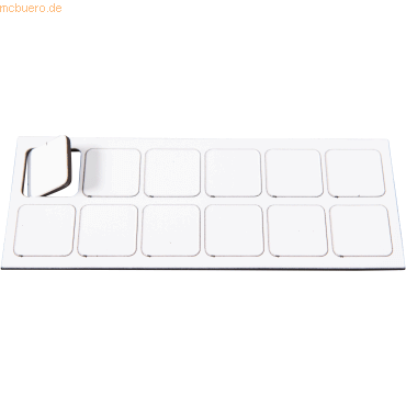 4024158014128 - Magnetische Symbole Quadrat 19x19mm VE=12 Stück weiß