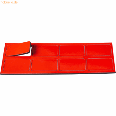 4024158014647 - Magnetische Symbole Rechteck 30x19mm VE=8 Stück rot