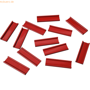 Ultradex Einsteckschiene magnetisch 40x15mm VE=12 Stück rot