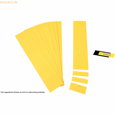 Ultradex Einsteckkarten für 34mm Einsteckschiene 40x32mm gelb VE=90 St