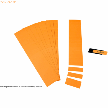 Ultradex Einsteckkarten für 34mm Einsteckschiene 40x32mm orange VE=90