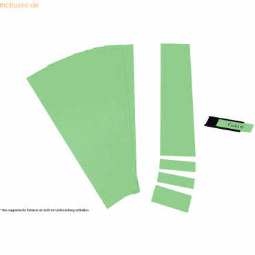 Ultradex Einsteckkarten für 34mm Einsteckschiene 420x297mm lindgrün VE