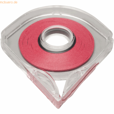 Ultradex Farbiges Selbstklebeband mit Abroller 12000x1,5mm rot
