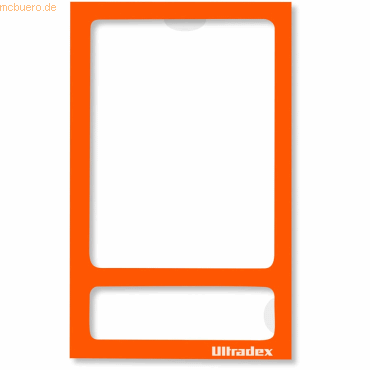 Ultradex Fototasche magnetisch mit Rückwand 70x113mm pastellorange VE=