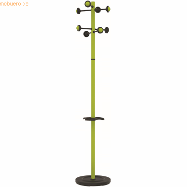 3595560002627 - Garderobenständer Accueil 8 Haken + Schirmhalter grün