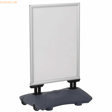 4260577740662 - update displays Kundenstopper WindPro Lite silber DIN A1 2 Fächer