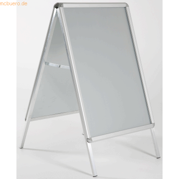 Update Displays Kundenstopper Outdoor 32mm Rondo A1 silber