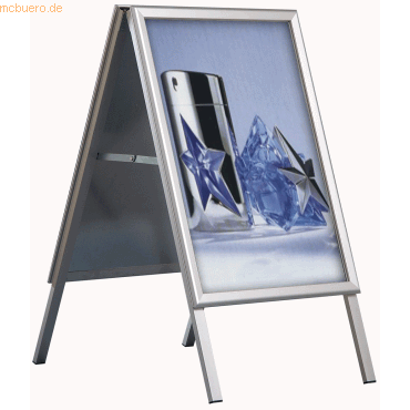 Update Displays Kundenstopper Outdoor wasserfest 32mm Gehrung A1 silbe