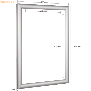 8698473775826 - Update Display EasyFix-Klapprahmen DIN A3 25 mm Profil Gehrung selbstklebend silber