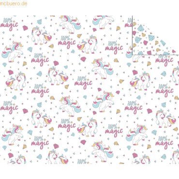 4008525218364 - 10 x Fotokarton Einhorn300g qm 495X68cm Motiv 01
