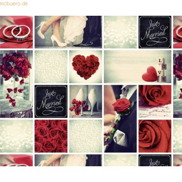 4008525198727 - 10 x Fotokarton Hochzeit Klassik 300g qm 495x68cm Motiv 0