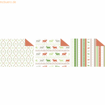 4008525727996 - Fotokarton Classic Christmas rot grün 300g qm 495x68cm VE 4008525727996 - Fotokarton Classic Christmas rot grün 300g qm 495x68cm VE