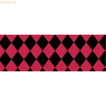 4008525576068 - 10 x Tonpapier Rauten 130g qm 495x68cm schwarz rot 4008525576068 - 10 x Tonpapier Rauten 130g qm 495x68cm schwarz rot