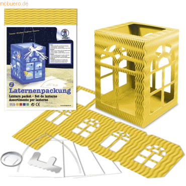 Ludwig Bähr Laternenpackung 13,5x18cm Fenster sonnengelb